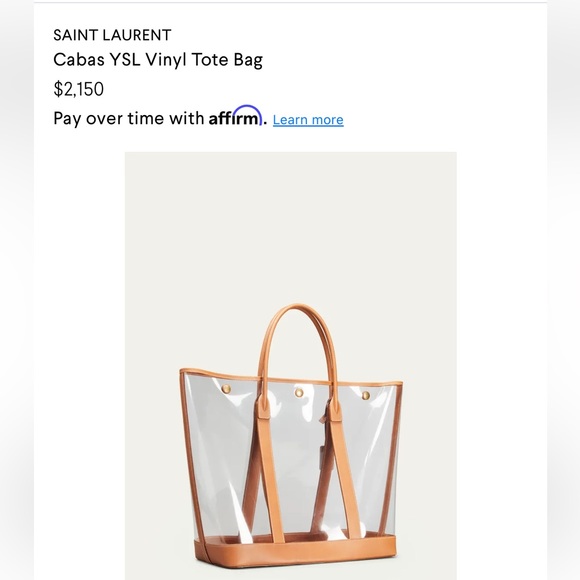 Saint Laurent Cabas YSL Vinyl Tote - Picture 3 of 5